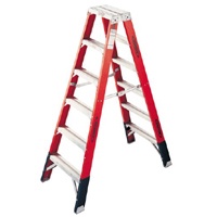 LADDER TWIN STEP FIBERGLS 8FT