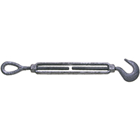 TURNBUCKLE HOOK/EYE 5/8X6 GALV