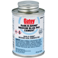 Oatey 30890 Solvent Cement, 4 oz Can, Liquid, Blue