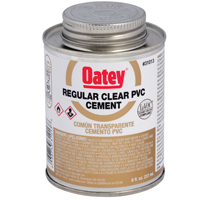 Oatey 31012 Solvent Cement, 4 oz Can, Liquid, Clear