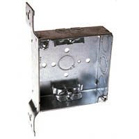 BOX OUTLET STL 4IN SQ BRKT WLD