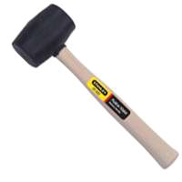 MALLET RUB WD HANDLE BLK 18OZ