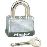 Master Lock 22D Padlock, Keyed Different Key, 1/4 in Dia Shackle, Steel