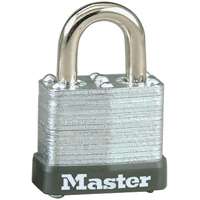 Master Lock 105D Padlock, Keyed Different Key, 3/16 in Dia Shackle, Steel