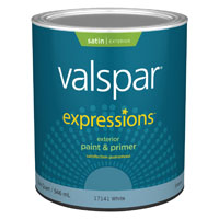 Valspar EXPRESSIONS 005.0017141.005 Exterior Paint and Primer; Satin; 1 qt