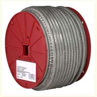 Campbell 7000697 Aircraft Cable, 3/16 in Dia, 250 ft L, 840 lb Working Load,