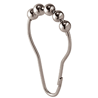 iDESIGN 76570 Shower Roller Curtain Hook, Stainless Steel, Polished Chrome