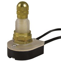 SWITCH ROTARY BRASS 6A 120V 1P