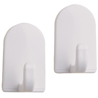 HOOK SELF ADH MINI PLASTIC WHT