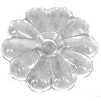 BUTTON ROSETTE CLEAR BG 100CT