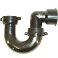 TUB TRAP BLK 1-1/2X1-1/2
