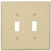 WALL PLATE 2GANG TGL POLY IVRY