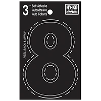 HYK-30408 NMBR HO 8 VINYL 3 BLK