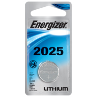 Energizer ECR2025BP Coin Cell Battery, 3 V Battery, 170 mAh, CR2025 Battery,