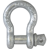 Fehr 5/8 Anchor Shackle, 5/8 in Trade, 2.25 ton Working Load, Commercial