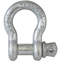 Fehr 1 Anchor Shackle, 1 in Trade, 5.5 ton Working Load, Commercial Grade,