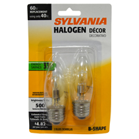 Sylvania 52560 Halogen Lamp; 40 W; B11; Medium E26