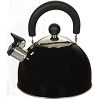 EW-309 BLACK WHISTLING TEA KETTL