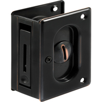 N 7368 LOCK POCKET DOOR BRONZE