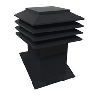 301-12-N SLOPE ROOF VENT BLK