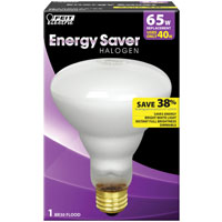 Feit Electric Q40BR30/ES Halogen Lamp; 40 W; Medium E26 Lamp Base; BR30