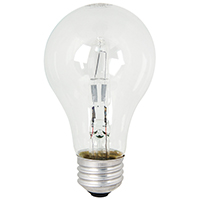 Feit Electric Q43A/CL/2 Halogen Lamp; 43 W; Medium E26 Lamp Base; A19 Lamp;