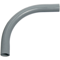 Carlon UA9AER-CTN Conduit Elbow, 90 deg Angle, PVC, Gray