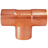 TEE COPPER WROT CXCXC 1/4