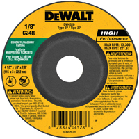 Abrasive Wheel Dw4528 4-1/2x1/8