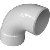 IPEX 414173BC Sewer Long Turn Sweep Pipe Elbow, 3 in, Spigot x Hub, 90 deg