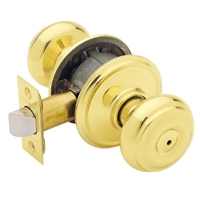 GEORGIAN PRIVACY KNOB BRT BRASS