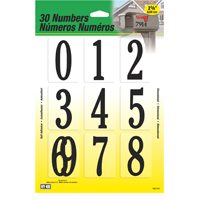 NUMBER PLASTIC ADH 2-3/8IN BLK