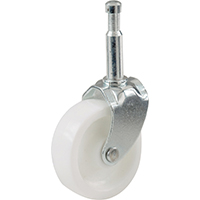 CASTER SWIVEL PLASTIC WHT 2IN