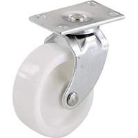 Shepherd Hardware 9041 Swivel Caster, 2 in Dia Wheel, Plastic Wheel, White,