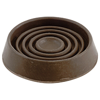 Shepherd Hardware 9075 Caster Cup, Rubber, Brown