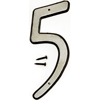 NUMBER HOUSE 5 PLST 4IN REFLEC