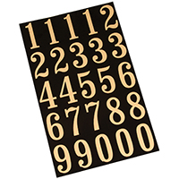 NUMBER MYLAR 3IN SELFSTK GOLD