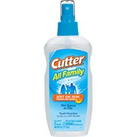 Cutter ALL FAMILY 51070-6 Insect Repellent, 6 fl-oz Bottle, Liquid, Pale