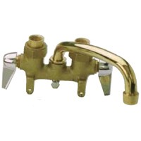 B & K 125-001 Laundry Faucet, 2-Faucet Handle, Brass, Chrome Plated, Clamp