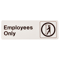 D-2 EMPLOYEE ONLY DECO SIGN3X9