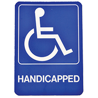 PLASTIC SIGN 5X7" HANDICAPPED