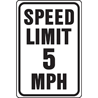 SIGN 5 MPH SPEED LIMIT HWY ALU