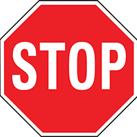 SIGN STOP HIGHWAY 18X18IN ALUM