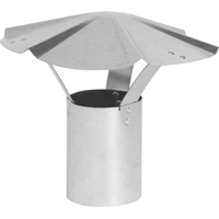 CAP RAIN SHANTY 5IN GALV STEEL