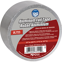 IPG 9200 Foil Tape, 10 yd L, 2 in W, Aluminum Backing