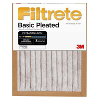 Filtrete FBA04CI-6 Basic Pleated Air Filter; 14 in W; 25 in L; 5 MERV; 100