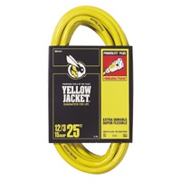 CORD EXT WITH/LT 12/3X25FT YEL