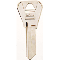 HY-KO 11010WR3 Key Blank, Brass, Nickel, For: Weiser Cabinet, House Locks