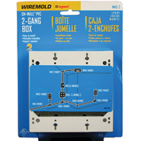 IVORY 2GANG SWITCH/OUTLET BOX