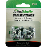 Lubrimatic 11-957 Grease Fitting Assortment, M6 x 1